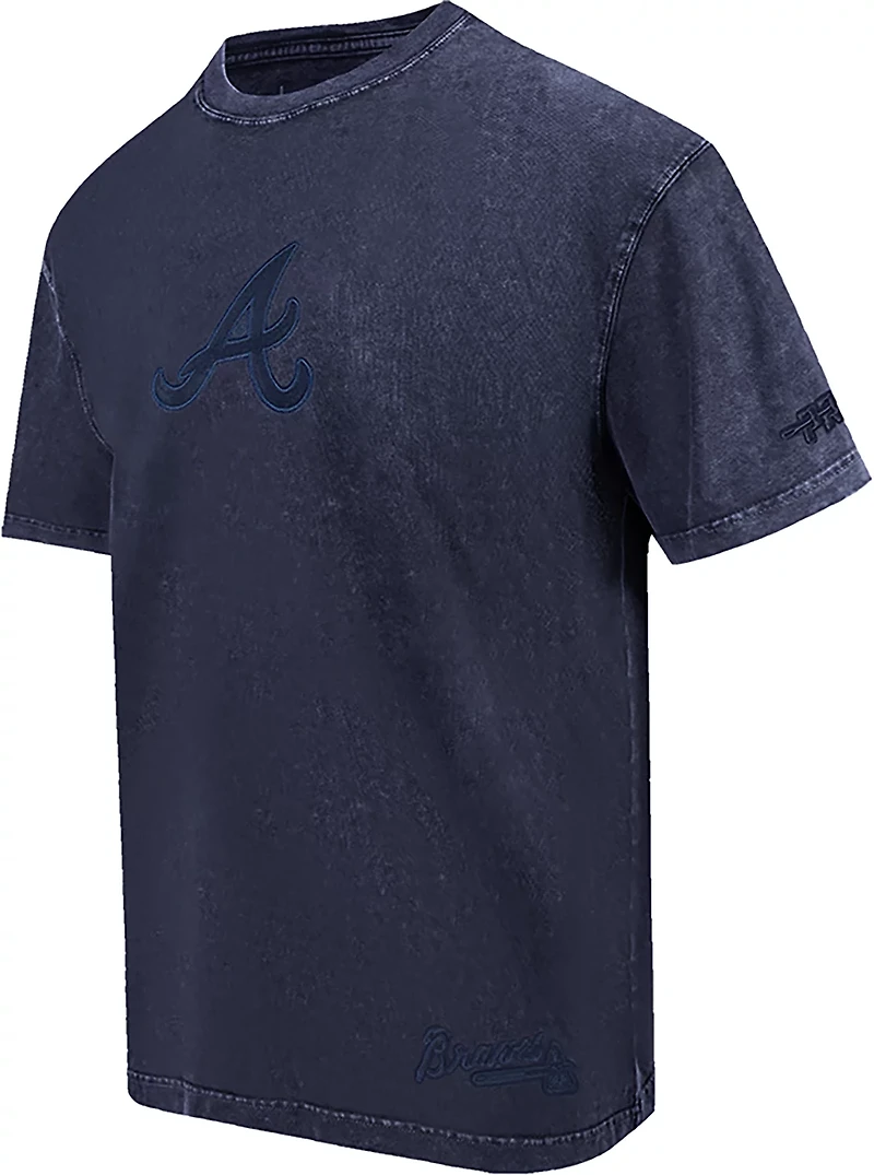 Pro Standard Men's Atlanta Braves Washed Classic Enzyme Wash CJ Drop Shoulder T-shirt