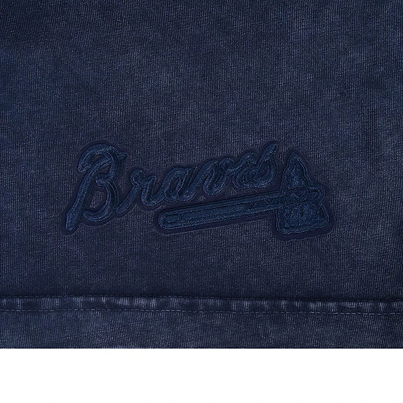 Pro Standard Men's Atlanta Braves Washed Classic Enzyme Wash CJ Drop Shoulder T-shirt