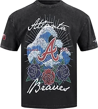 Pro Standard Men's Atlanta Braves Wave and Roses CJ Drop Shoulder Short Sleeve T-shirt