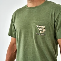 BURLEBO Men's Mallard Camo Dog Graphic T-shirt