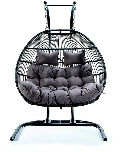 Upland 2 Person Egg Chair with Foldable Stand