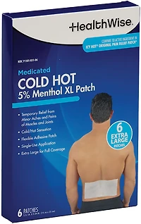 HealthWise Cold Hot Medicated XL Patch 6ct
