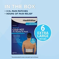 HealthWise Cold Hot Medicated XL Patch 6ct