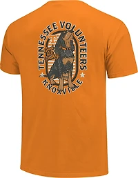 Image One Women's University of Tennessee Sitting Badge Mascot Oval DS Short Sleeve T-shirt