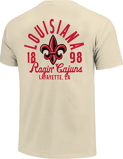 Image One Men's University of Louisiana at Lafayette Mascot Overlay Comfort Colors T-shirt