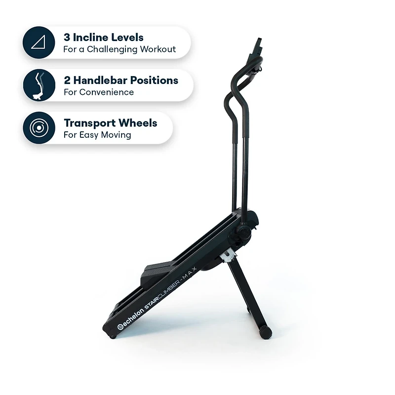 Echelon Stair Climber Max, Stair Stepper Machine with 32 Magnetic Resistance Levels and Foldable Design
