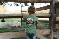 BURLEBO Boys' Duck Dog Stamp Short Sleeve T-shirt