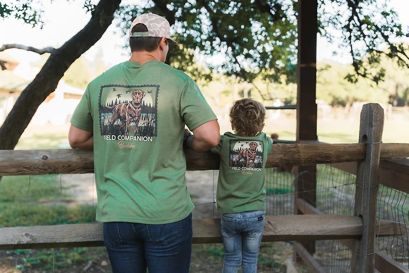 BURLEBO Boys' Duck Dog Stamp Short Sleeve T-shirt