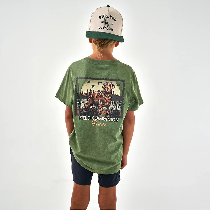 BURLEBO Boys' Duck Dog Stamp Short Sleeve T-shirt