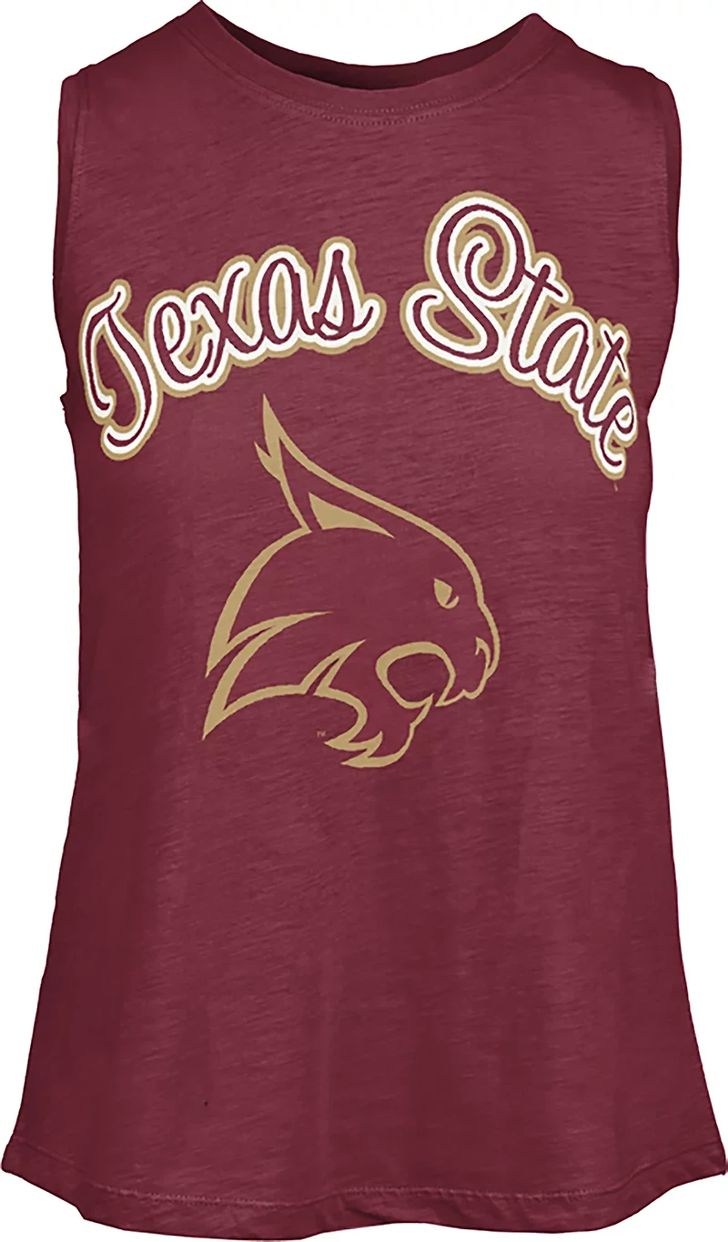 Pressbox Women's Texas State University Tampa Miranda Graphic Tank Top