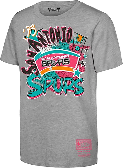 Mitchell & Ness Boys' San Antonio Spurs Play by Graphic T-shirt