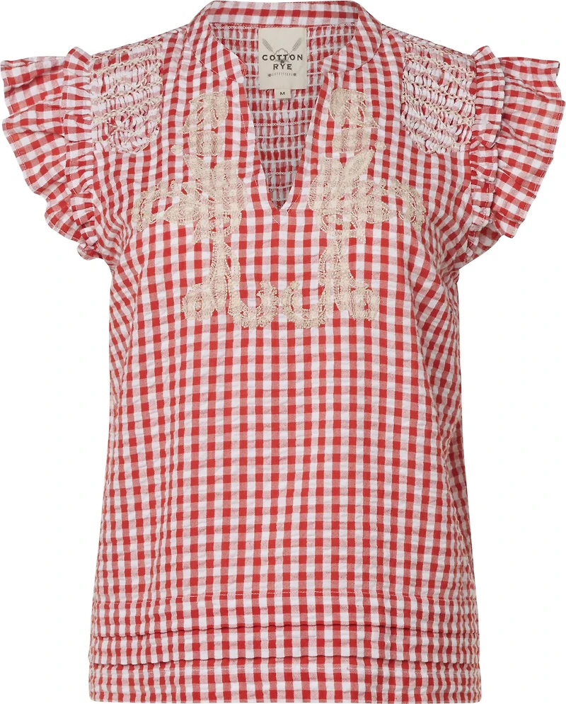 Cotton & Rye Women's The Summer Gingham Short Sleeve Top