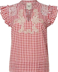 Cotton & Rye Women's The Summer Gingham Short Sleeve Top