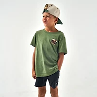 BURLEBO Boys' Duck Dog Stamp Short Sleeve T-shirt