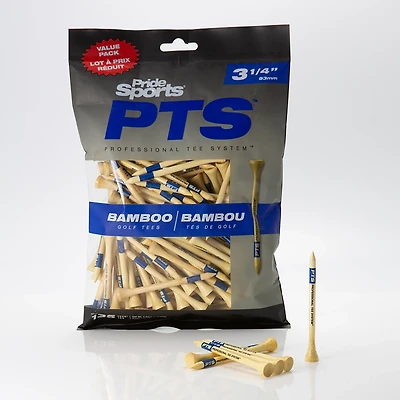 Pride Sports 3.25 in Bamboo Step Golf Tees Value Pack