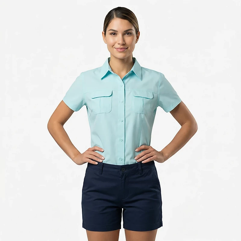 Magellan Outdoors Women's Aransas Pass Heathered Fishing Top