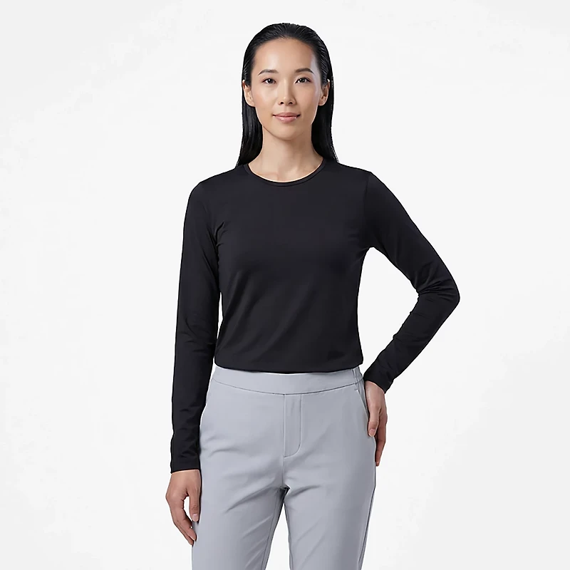 Magellan Outdoors Women’s Thermal Stretch Crew Baselayer Top