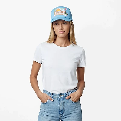 Jadelynn Brooke Women's Happy to be Here Trucker Hat