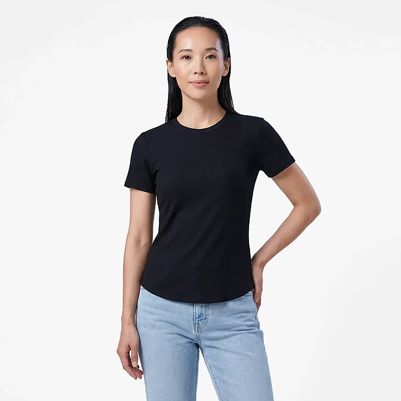BCG Women's Sign Crew Rib Short Sleeve T-Shirt