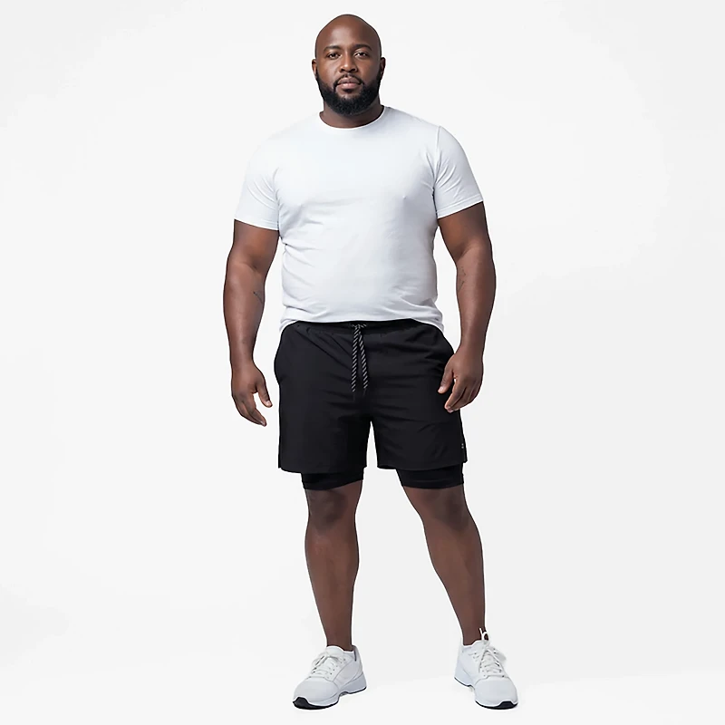 BCG Men's Tech Knit 2 1 Shorts 7 in.