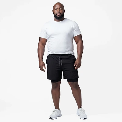 BCG Men's Tech Knit 2 1 Shorts 7 in.