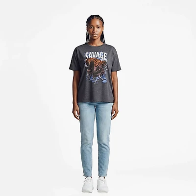 Live Outside the Limits Women's Savage Oversized Graphic T-shirt