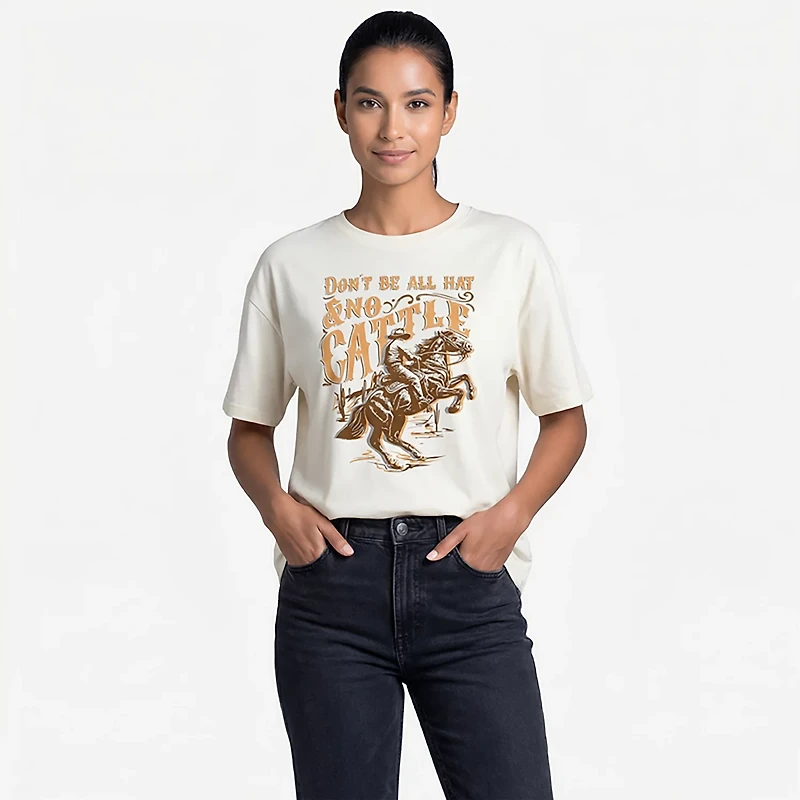 Live Outside the Limits Women's Don't Be All Hat Graphic T-shirt