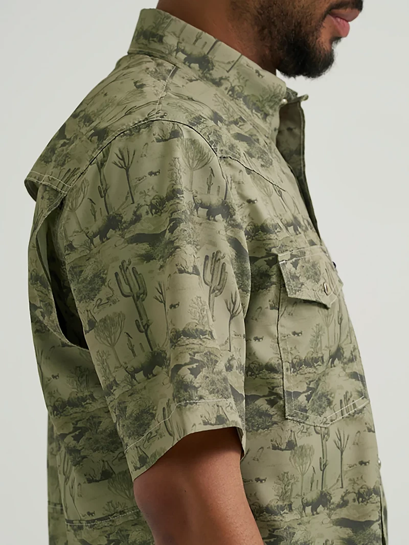 Wrangler Men's All Terrain Gear Printed Performance Shirt