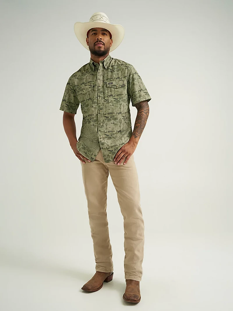 Wrangler Men's All Terrain Gear Printed Performance Shirt