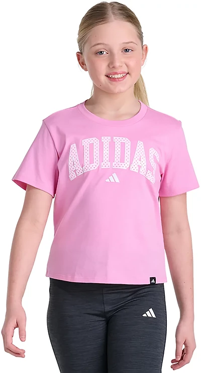 adidas Girls' Graphic Cotton Short Sleeve T-shirt