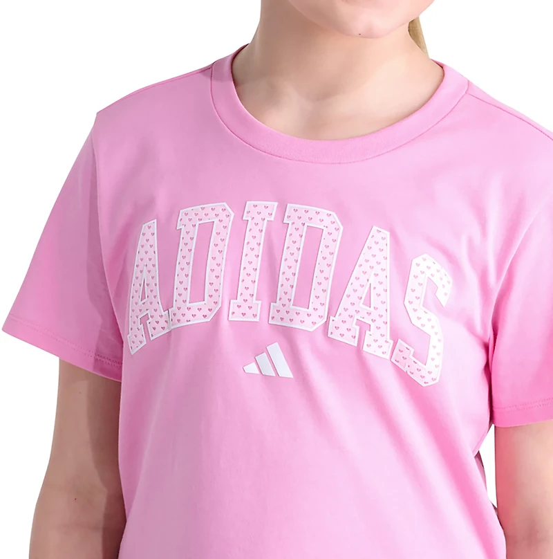 adidas Girls' Graphic Cotton Short Sleeve T-shirt