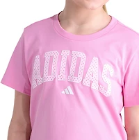 adidas Girls' Graphic Cotton Short Sleeve T-shirt