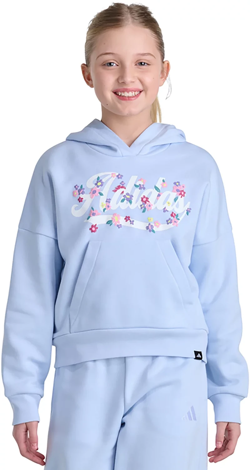 adidas Girls' Graphic Fleece Pullover Hoodie