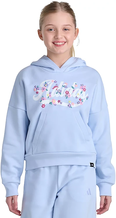 adidas Girls' Graphic Fleece Pullover Hoodie