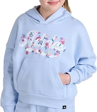 adidas Girls' Graphic Fleece Pullover Hoodie
