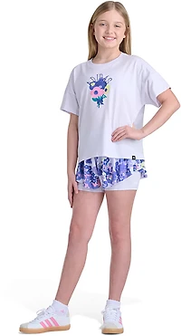 adidas Girls' AOP Flowy Shorts