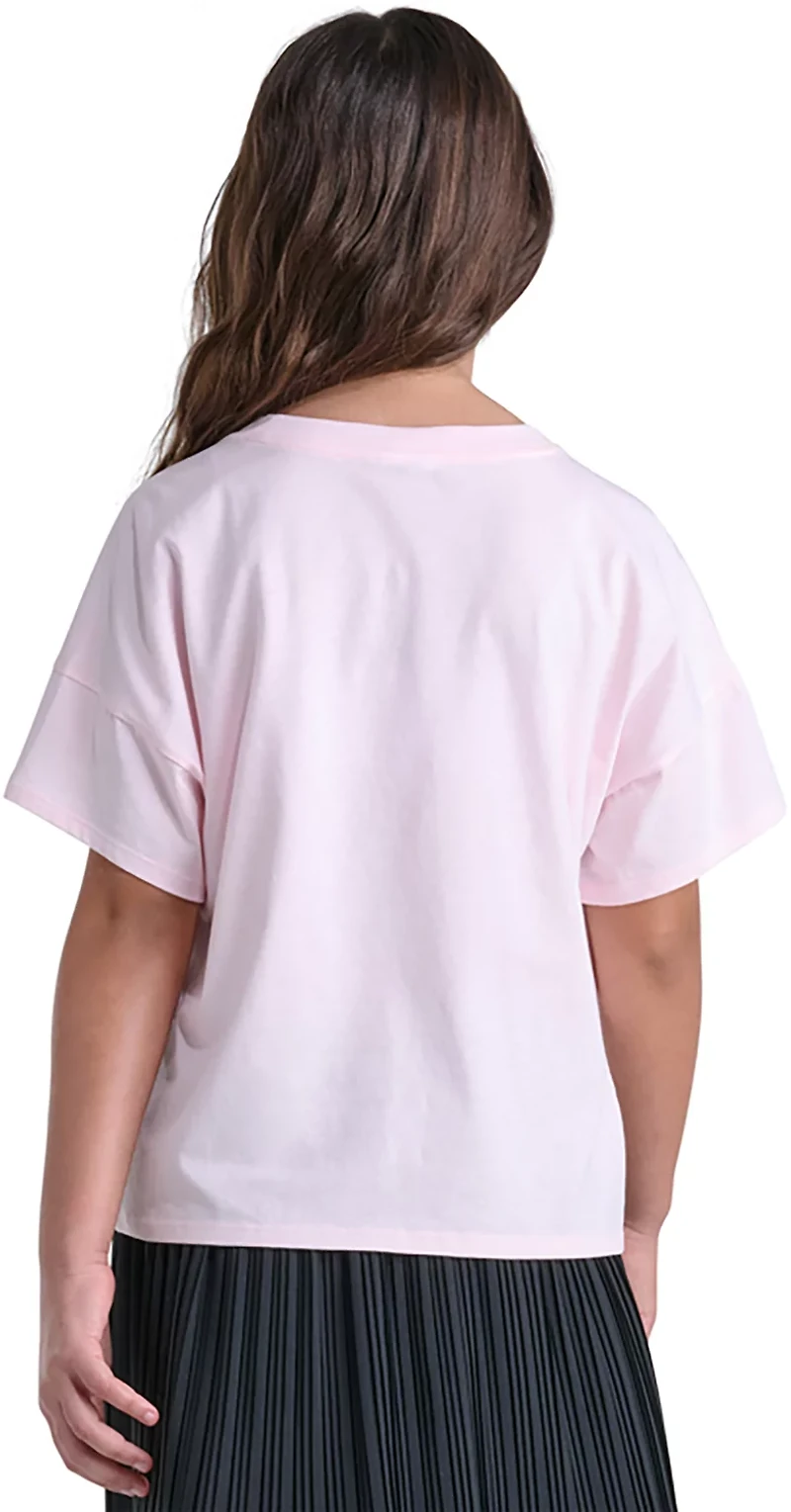 adidas Girls' Wildflower Drop Shoulder Short Sleeve T-shirt
