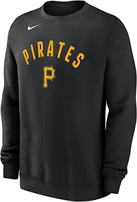 Nike Men's Pittsburgh Pirates Twill Fleece Crew Sweatshirt