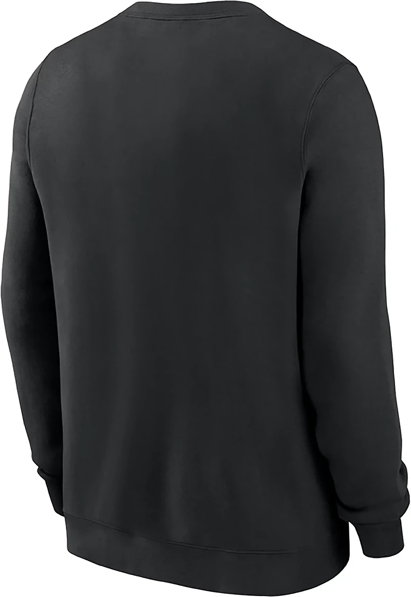 Nike Men's Pittsburgh Pirates Twill Fleece Crew Sweatshirt