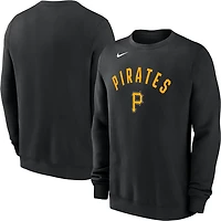 Nike Men's Pittsburgh Pirates Twill Fleece Crew Sweatshirt