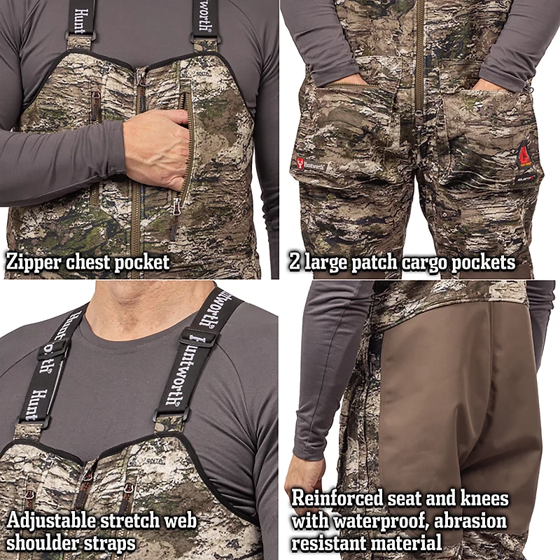 Huntworth Men's Warren Heat Boost HW Softshell Bib