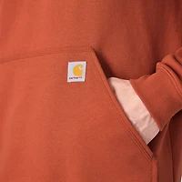 Carhartt Men's Loose Fit Midweight Signature Sleeve Logo Hooded Sweatshirt