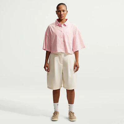 Nike Women's Sportswear Chill Poplin Oversized Striped Top