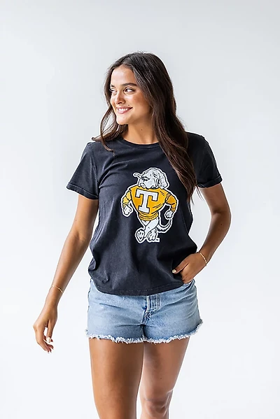 Gameday Social Women's University of Tennessee Vault Mascot Cuffed Graphic T-shirt