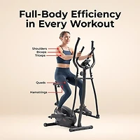 Sunny Health & Fitness 2-in-1 Cross Trainer Elliptical