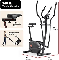 Sunny Health & Fitness 2-in-1 Cross Trainer Elliptical