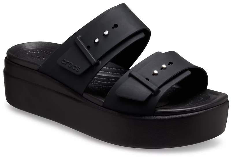 Crocs Women’s Brooklyn Buckle Low Wedge Sandals