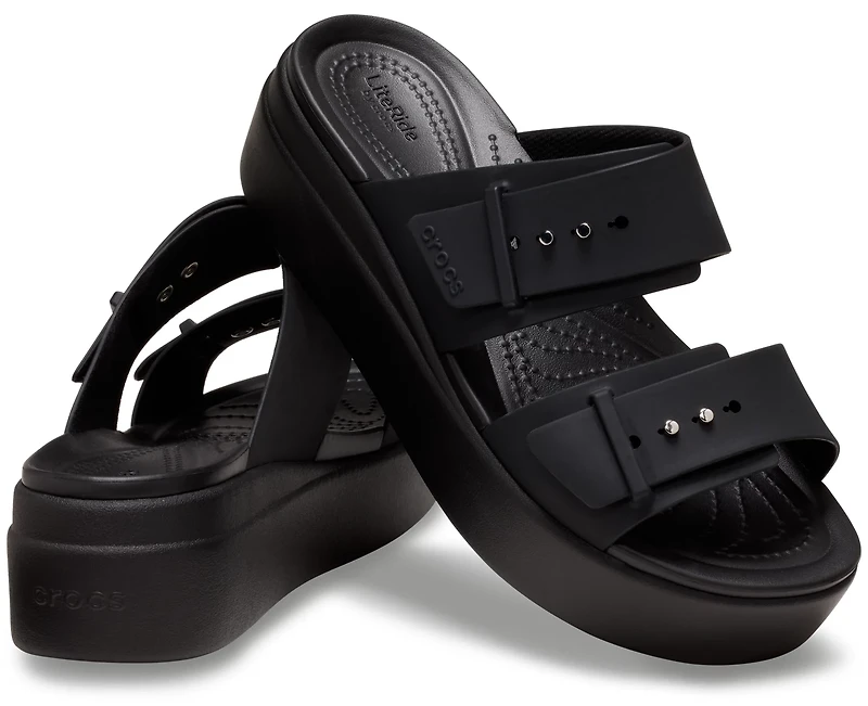Crocs Women’s Brooklyn Buckle Low Wedge Sandals
