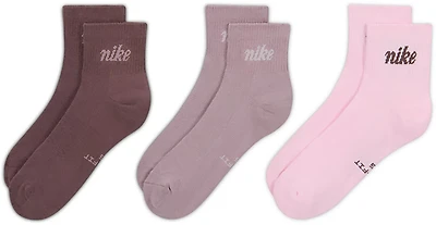 Nike Adult Everyday Elevated Signature Quarter Socks 3 Pack