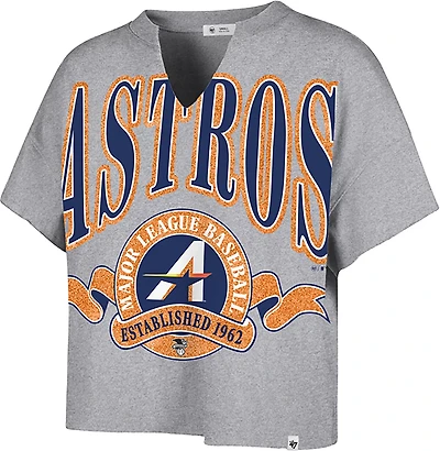 '47 Houston Astros Women's City Connect Banners Out Oversized Notch Neck T-shirt